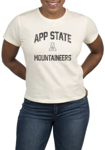 Uscape Appalachian State Mountaineers Womens White Vintage Short Sleeve T-Shirt