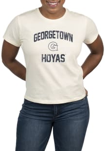 Uscape Georgetown Hoyas Womens White Vintage Short Sleeve T-Shirt