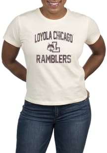 Uscape Loyola Ramblers Womens White Vintage Short Sleeve T-Shirt