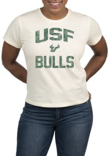 Uscape South Florida Bulls Womens White Vintage Short Sleeve T-Shirt