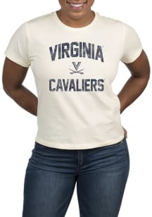 Uscape Virginia Cavaliers Womens White Vintage Short Sleeve T-Shirt