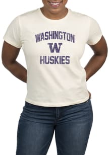 Washington Huskies White Uscape Vintage Logo Short Sleeve T-Shirt