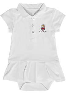 Brown Bears Baby Girls White Caroline Short Sleeve Dress