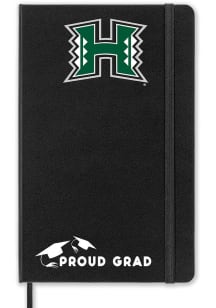 Hawaii Warriors Proud Grad team logo Notebook and Folder - Black
