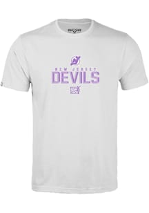 Levelwear New Jersey Devils White Richmond Carve Short Sleeve T Shirt