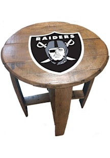 Imperial Las Vegas Raiders Oak Barrel Table Brown End Table