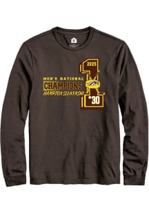 Hampton Slukynsky Mens Brown Western Michigan Broncos NIL 2025 National Champions Long Sleeve Play..