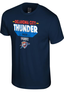 Oklahoma City Thunder Navy Blue 2025 Playoff Participant Master Short Sleeve T Shirt