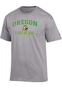 Champion Oregon Ducks Grey Font Class of 2025 Jersey Short Sleeve T Shirt