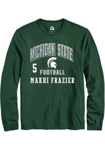 Makhi Frazier Rally Mens Green Michigan State Spartans NIL Arch Logo Tee