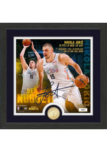 Nikola Jokic Denver Nuggets NBA Record 30-20-20 Bronze Coin Plaque