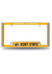 Kent State Golden Flashes Classic All Over Chrome License Plate Frame - White
