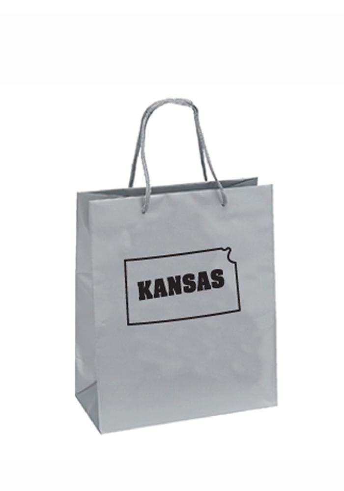Kansas 10x12 Silver Grey Gift Bag