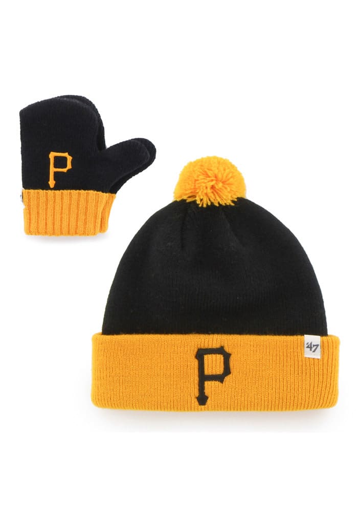 47 Pittsburgh Pirates Bam Bam Set Baby Knit Hat - Black
