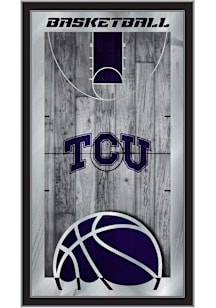 TCU Horned Frogs Basketball Hanging Back Bar Mirror