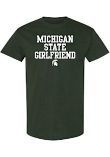 Michigan State Spartans Womens Green Basic Block Girlfriend Short Sleeve T-Shirt
