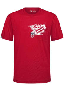 Levelwear USMNT Red Focal Blasted Short Sleeve T Shirt