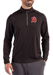 Cutter and Buck Tampa Bay Buccaneers Mens Black Historic Coastline Long Sleeve Qtr Zip Pullover