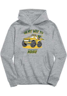 Vive La Fete North Dakota State Bison Youth Grey On My Way Long Sleeve Hoodie