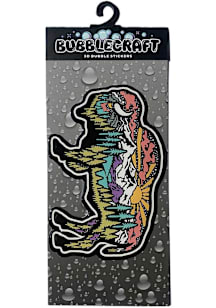 Colorado Buffalo Illustration Bubble Stickers - Black