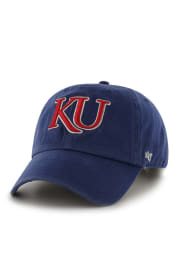 47 Kansas Jayhawks Clean Up Adjustable Hat - Blue
