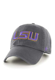47 LSU Tigers Clean Up Adjustable Hat - Charcoal