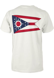 Ohio White State Flag Short Sleeve T Shirt