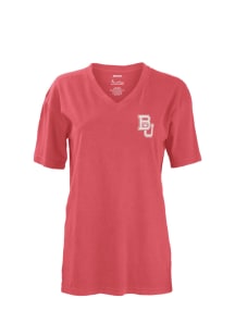 Pressbox Baylor Bears Womens Pink Bow Anchor Short Sleeve T-Shirt