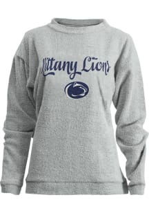 Pressbox Penn State Nittany Lions Womens Oatmeal Comfy Terry Crew Sweatshirt