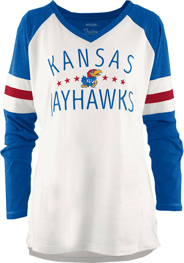 Kansas Jayhawks Womens Blue Pomona Long Sleeve T-Shirt