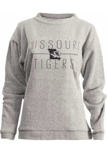 Pressbox Missouri Tigers Womens Oatmeal Comfy Terry Crew Sweatshirt