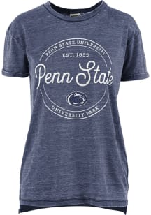 Pressbox Penn State Nittany Lions Womens Navy Blue Ella Seal Short Sleeve T-Shirt