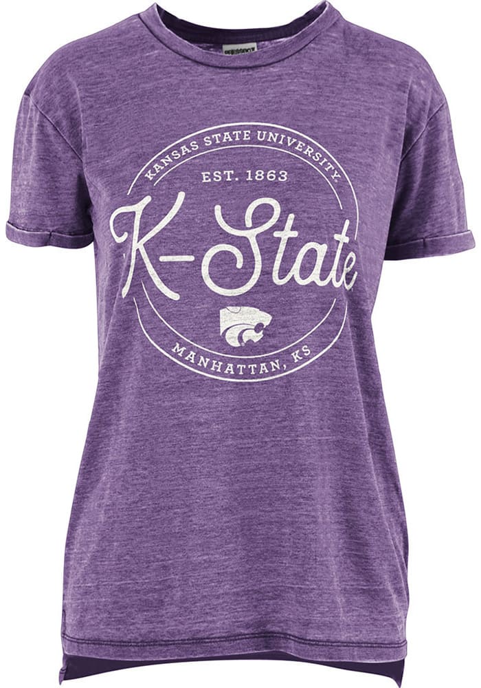 K-State Wildcats Womens Purple Ella Seal Short Sleeve Crew T-Shirt