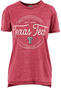 Pressbox Texas Tech Red Raiders Womens Red Ella Seal Short Sleeve T-Shirt