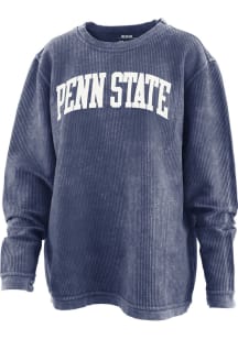 Pressbox Penn State Nittany Lions Womens Navy Blue Comfy Cord Crew Sweatshirt