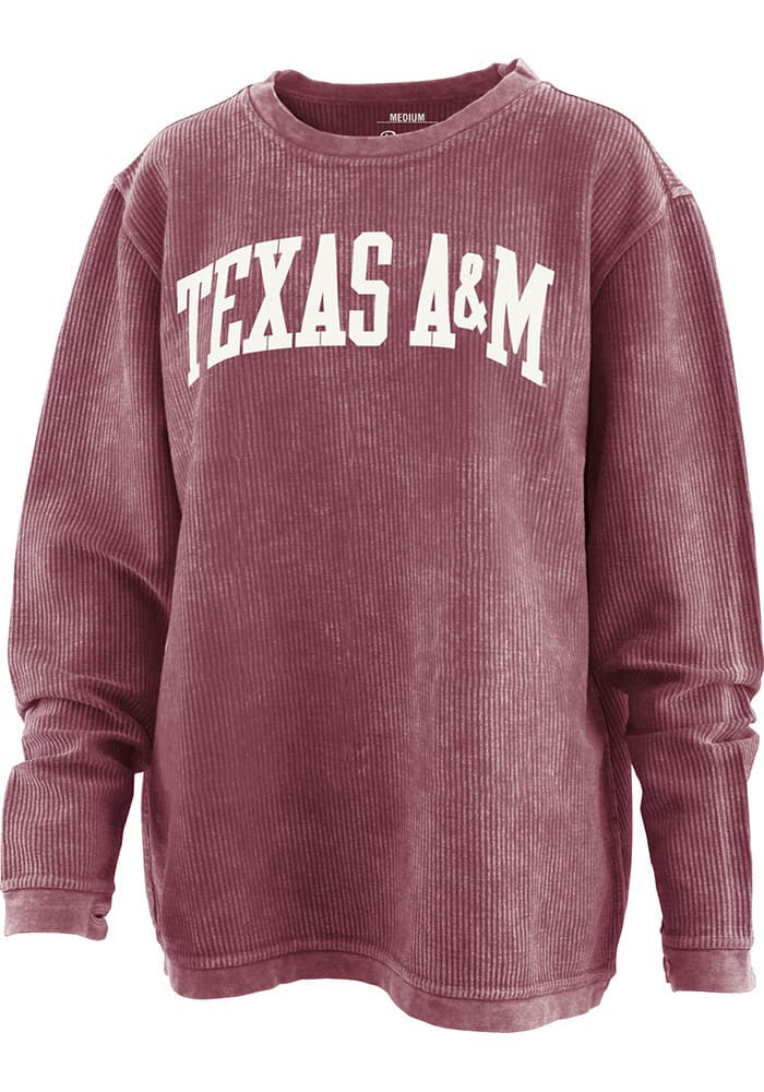 Texas A&M Aggies Womens Maroon Comfy Cord Crew Sweatshirt
