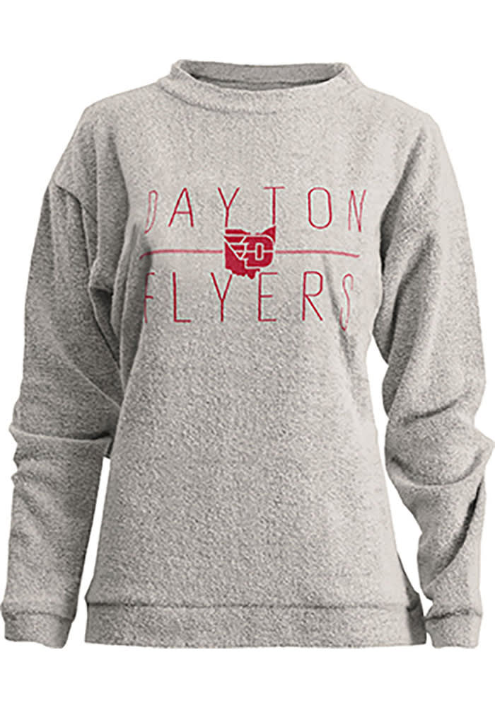 Dayton Flyers Womens Oatmeal Comfy Terry Crew Sweatshirt