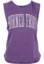 TCU Horned Frogs Womens Purple Bell Lap Vintage Wash Tank Top