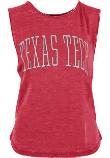 Pressbox Texas Tech Red Raiders Womens Red Bell Lap Vintage Wash Tank Top