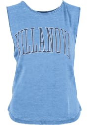 Villanova Wildcats Womens Light Blue Bell Lap Vintage Wash Tank Top