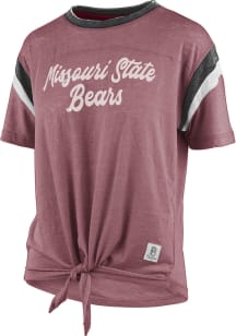 Pressbox Missouri State Bears Womens Maroon Vintage Juniper Short Sleeve T-Shirt