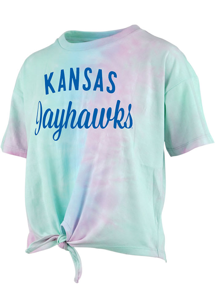 Kansas Jayhawks Womens Tie-Dye Inlet Short Sleeve T-Shirt