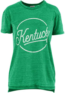 Pressbox Kentucky Womens Green Roxy Script Short Sleeve T-Shirt