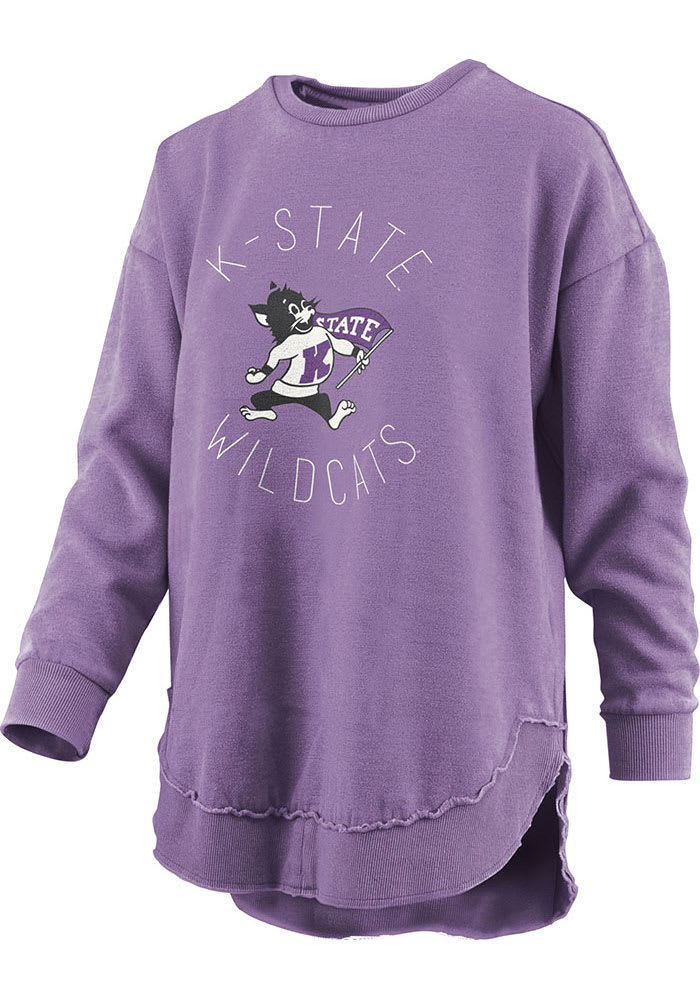 Pressbox K-State Wildcats Womens Purple Bakersfield Crew Sweatshirt