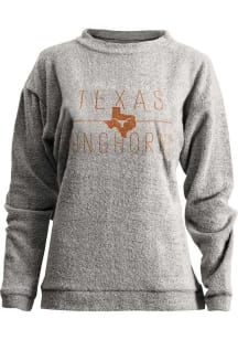 Pressbox Texas Longhorns Womens Oatmeal Odessa Crew Sweatshirt