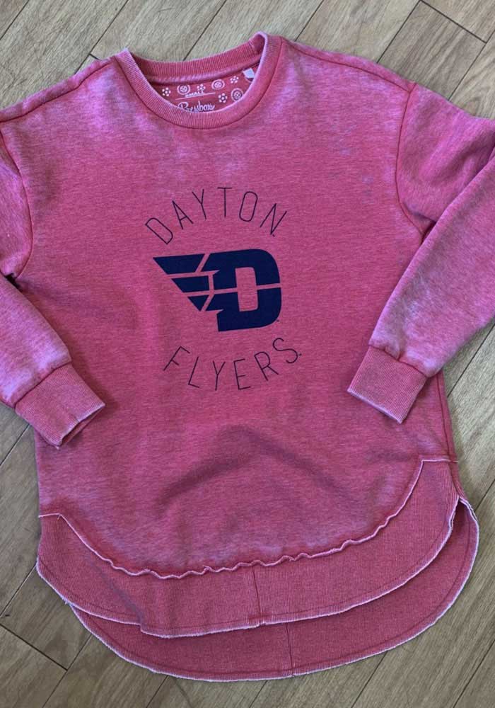 Pressbox Dayton Flyers Womens Red Bakersfield Crew Sweatshirt