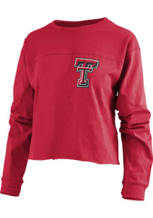 Pressbox Texas Tech Red Raiders Womens Red Fight Song LS Tee