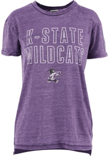 K-State Wildcats Purple Pressbox Vintage Design Short Sleeve T-Shirt