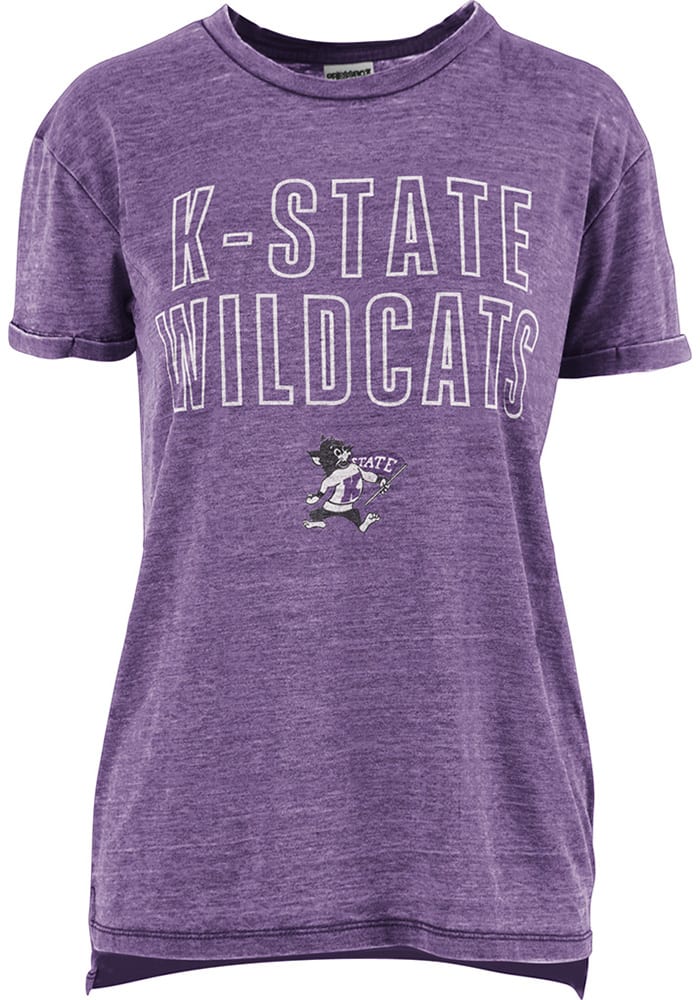K-State Wildcats Womens Purple Vintage Short Sleeve T-Shirt