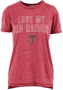 Pressbox Texas Tech Red Raiders Womens Red Vintage Short Sleeve T-Shirt